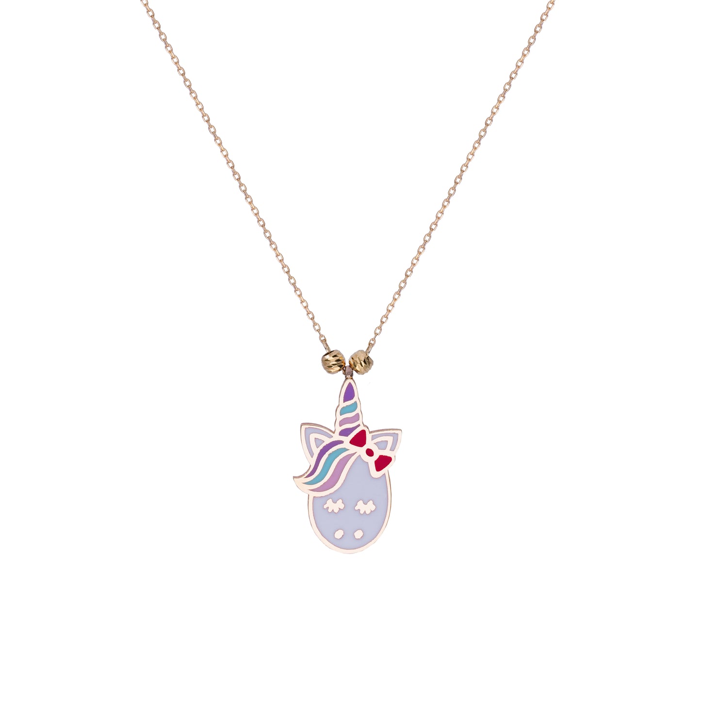 18K Gold Lady Unicorn Pendant