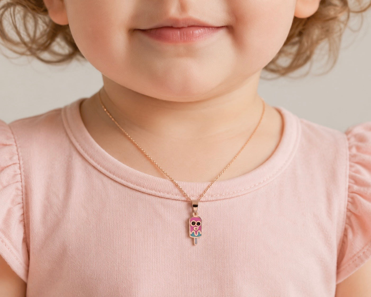 18K Gold Popsicle Pendant