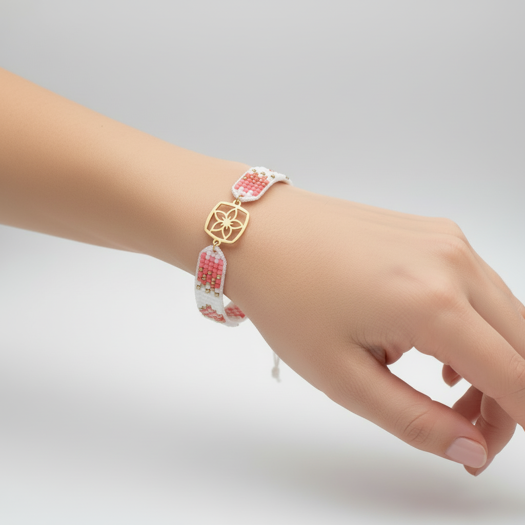 18K Gold Flora Beaded Bracelet