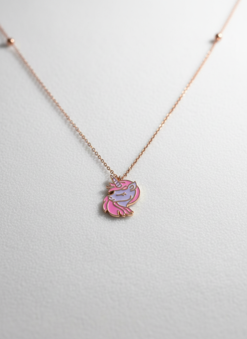 Rose gold Unicorn Necklace