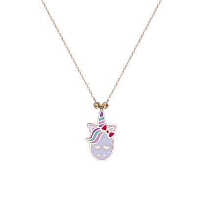 18K Gold Lady Unicorn Pendant