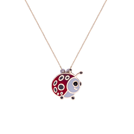18K Gold Lady Bug Necklace
