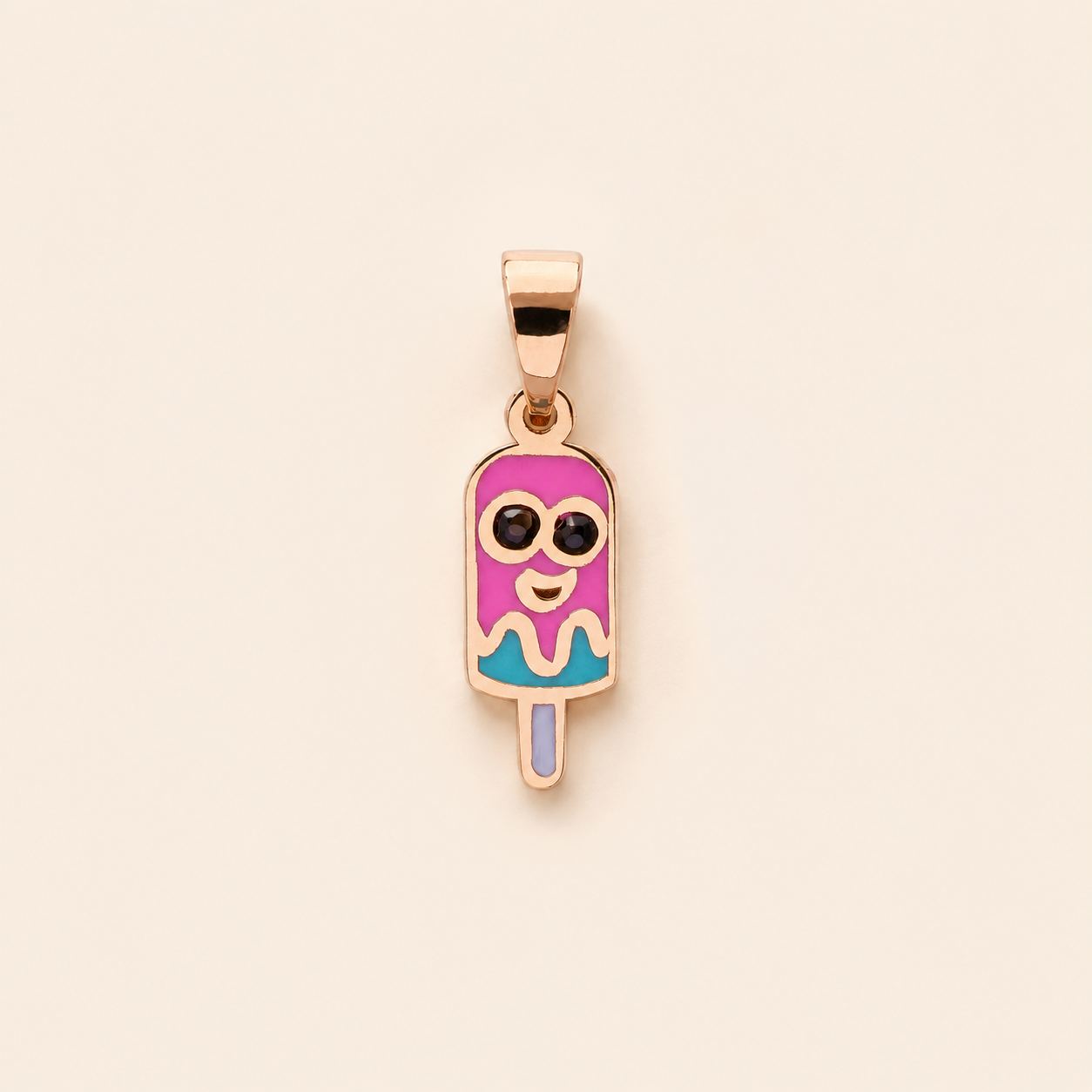 18K Gold Popsicle Pendant