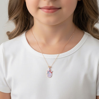18K Gold Lady Unicorn Pendant