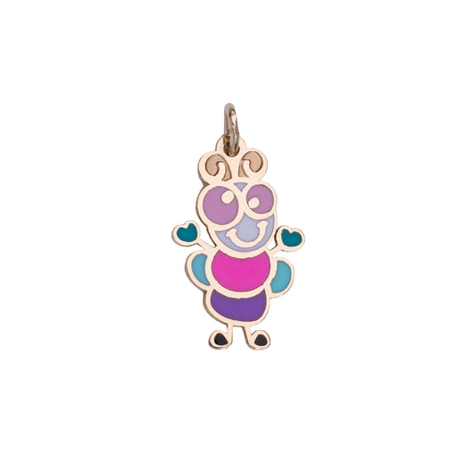 18K Gold Love Bee Pendant