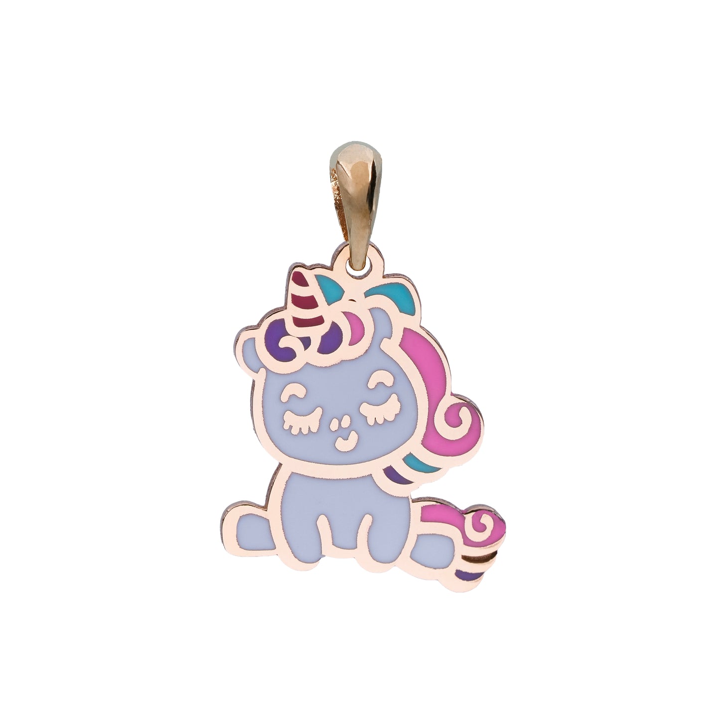 18K Gold Sweet Unicorn Pendant