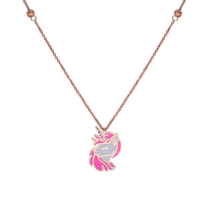 Rose gold Unicorn Necklace