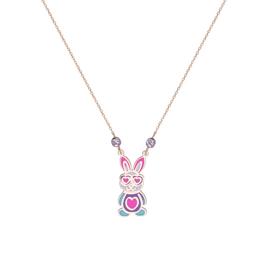 18K Gold Love Bunny Necklace