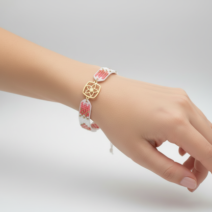 18K Gold Flora Beaded Bracelet