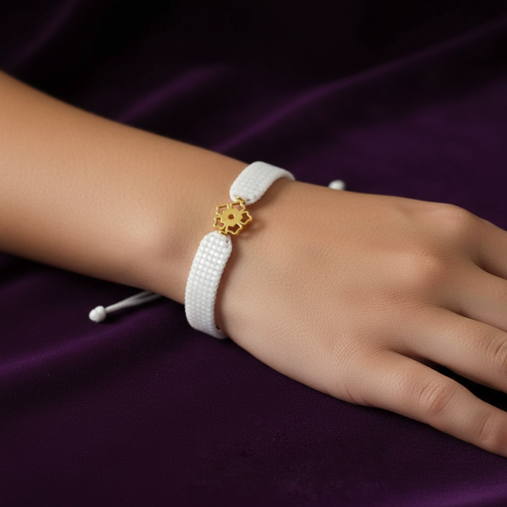 18K Gold Blossom Beaded Bracelet