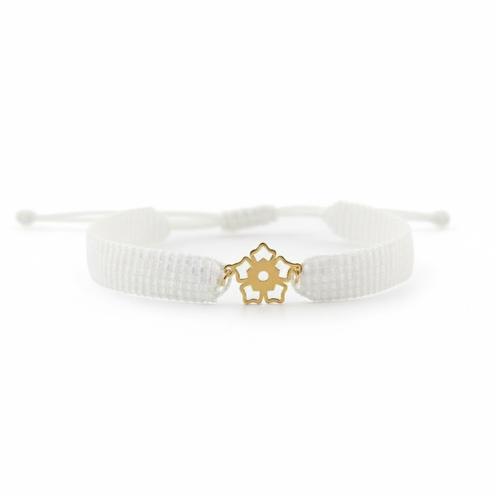 18K Gold Blossom Beaded Bracelet