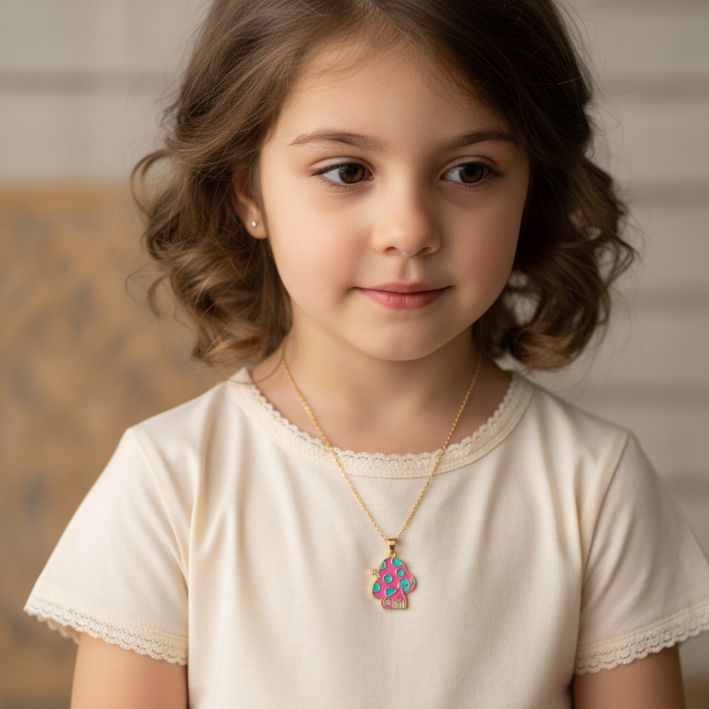 Gold Mushroom Pendant