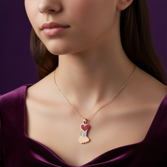 Rainbow Heart Pendant